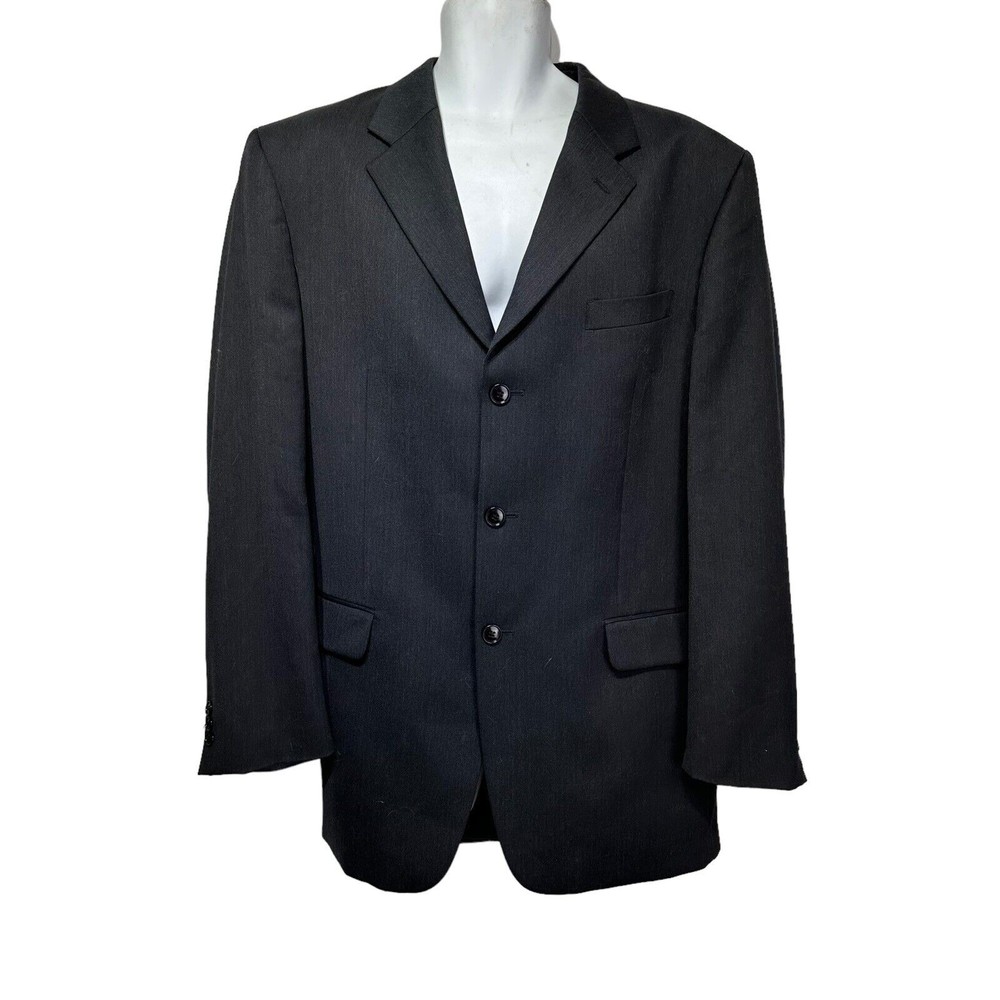 Albert Nipon Mens Gray Jacket Blazer Wool Size 42l - image 1